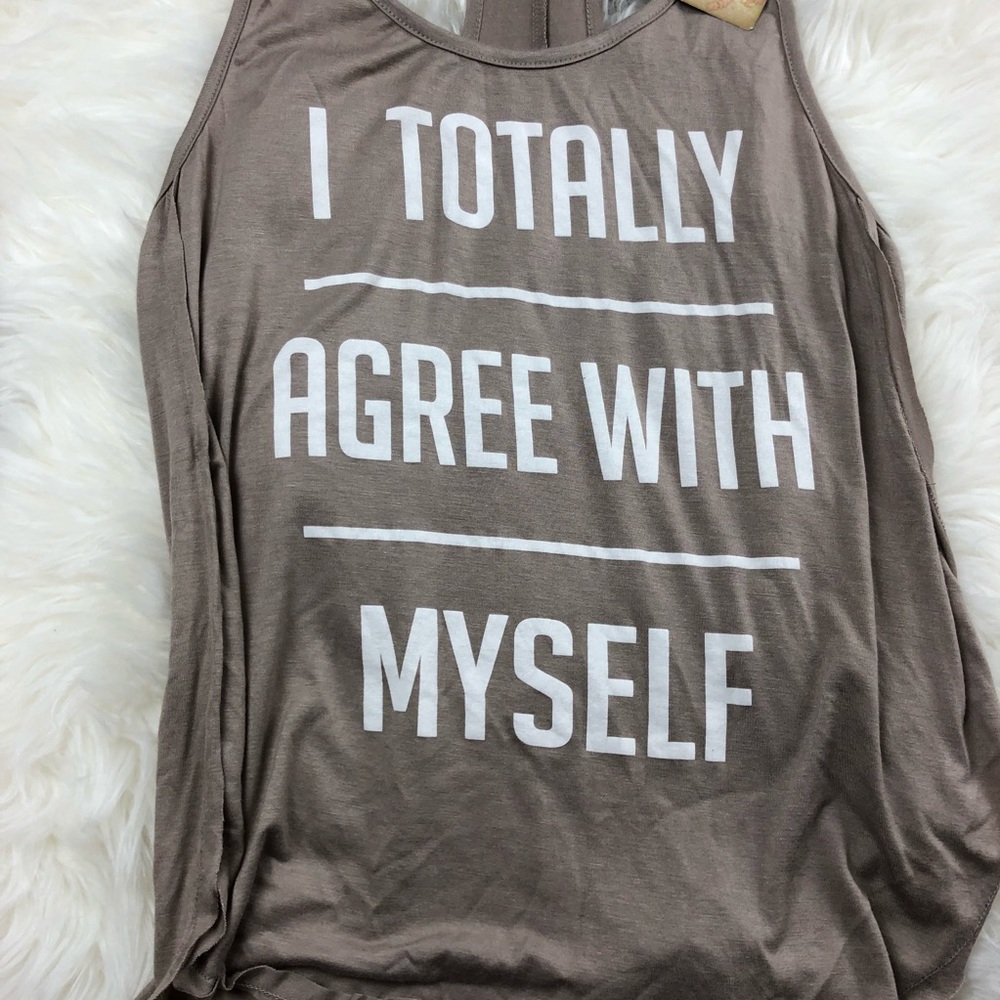 Pretty Rebel | I Totally Agree With Myself Tank M - Picture 3 of 8